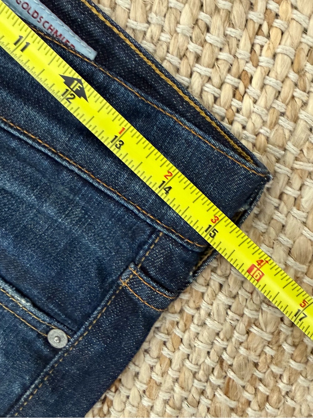 AG Adriano Goldschmied Jeans 28 R Dark Indigo Denim Stretch Straight Leg Y2K - Picture 12 of 12